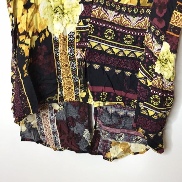 NWT Unique Spectrum Cold Shoulder Hi-Lo Button Up Top 1X, 2X, 3X PLUS SIZE - Picture 7 of 9